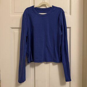 Lululemon Cropped Long Sleeve Cotton Tee